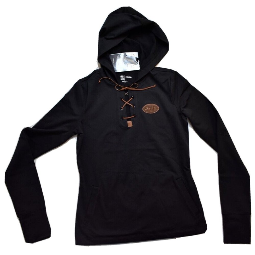 All-Sport Couture NFL Womens New York Jets Game-On Black Hoodie